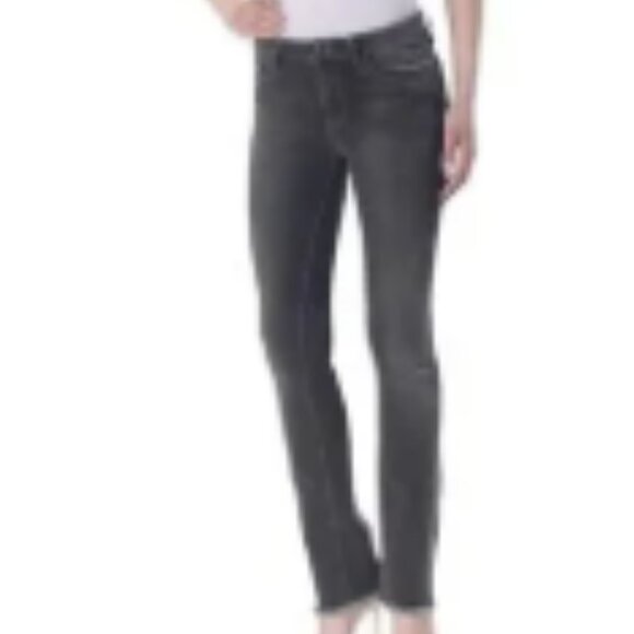 We The Free Charcoal Straight Leg  Raw Hem Jeans Sz 27 - Picture 2 of 13